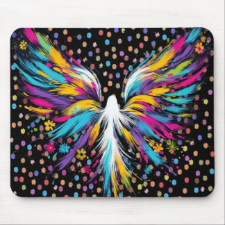 Abstract Angel on a Sturdy Thick Mousepad