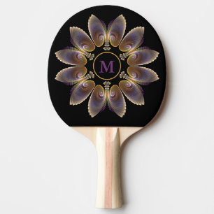 Abstract Angel Wings Mandala Fractal Monogram Ping Pong Paddle