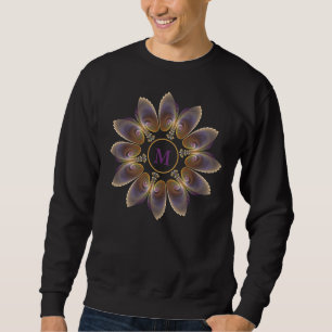 Abstract Angel Wings Mandala Fractal Monogram Sweatshirt