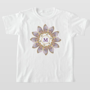 Abstract Angel Wings Mandala Fractal Monogram T-Shirt