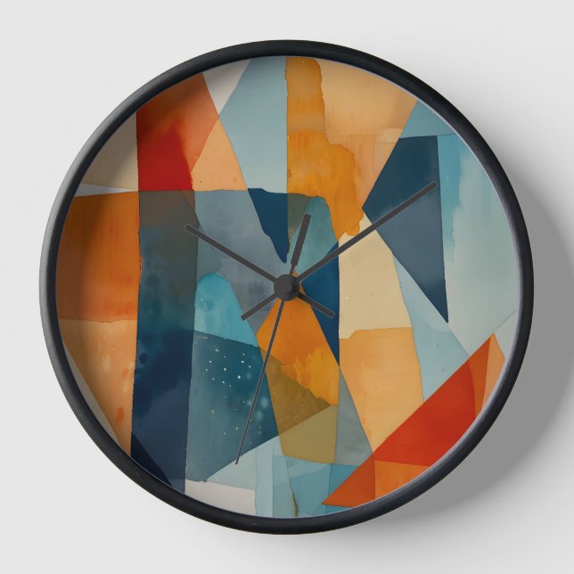 Abstract Angles of Blue and Orange Clock (Front)