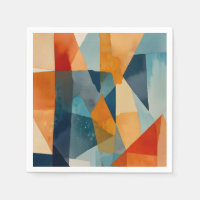 Abstract Angles of Blue and Orange