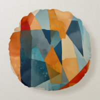 Abstract Angles of Blue and Orange