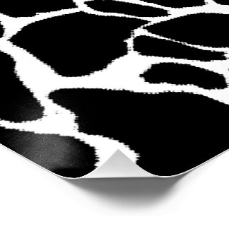 Abstract Animal Art Black White Pattern Design Poster