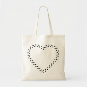 Abstract Animal Art Canine Cat Dog Feline Heart 1. Tote Bag
