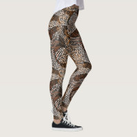 Abstract Animal Print brown white dots