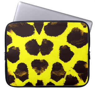 Abstract Animal Print Leopard Watercolor Laptop Sleeve