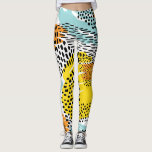 Abstract Animal Print Pattern Leggings<br><div class="desc">Colours and Animal Print Pattern design.</div>