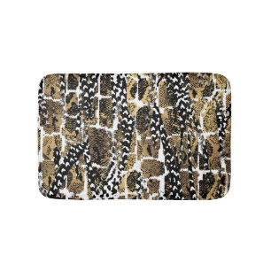 Abstract Animal Skin: Artistic Design Bath Mat