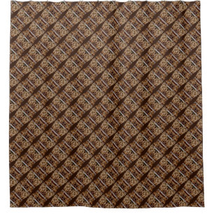 Abstract Animal Skin (brown) Shower Curtain