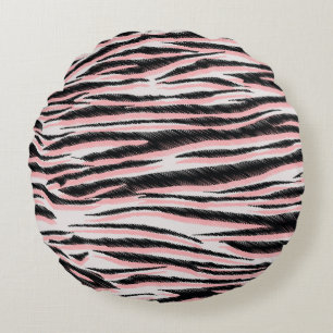 Abstract Animal Skin Seamless Print Round Cushion