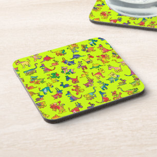 Abstract Animals Pattern Tiles Coaster