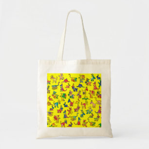 Abstract Animals Pattern Tiles Tote Bag