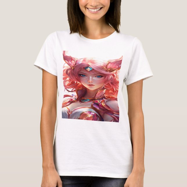 Abstract anime art of a magical girl T-Shirt (Front)