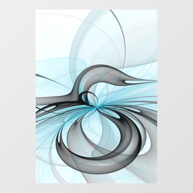 Abstract Anthracite Grey Blue Modern Fractal Art (Sheet)