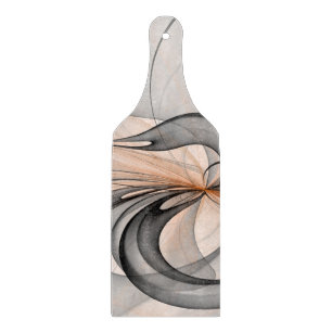 Abstract Anthracite Grey Sienna Modern Fractal Art Cutting Board