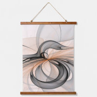 Abstract Anthracite Grey Sienna Modern Fractal Art