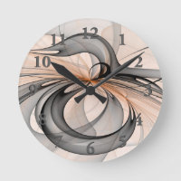 Abstract Anthracite Grey Sienna Modern Fractal Art