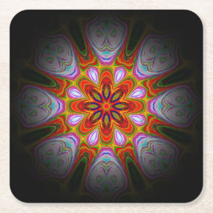 Abstract Antique Art-18434 Square Paper Coaster