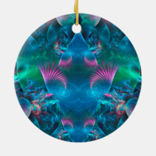Abstract Apophysis Fractal III Ceramic Tree Decoration
