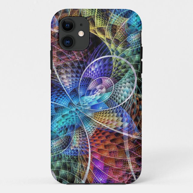 Abstract Apophysis Fractal X Case-Mate iPhone Case (Back)