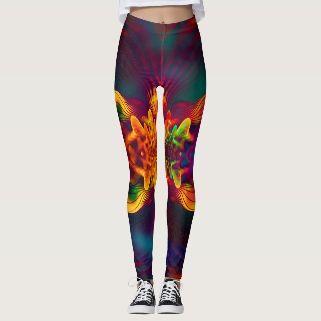 Abstract Apophysis Fractal XI Leggings (Front)