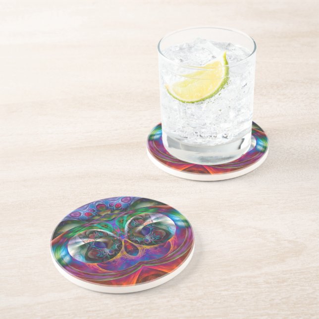 Abstract Apophysis Owl I Coaster (Side)
