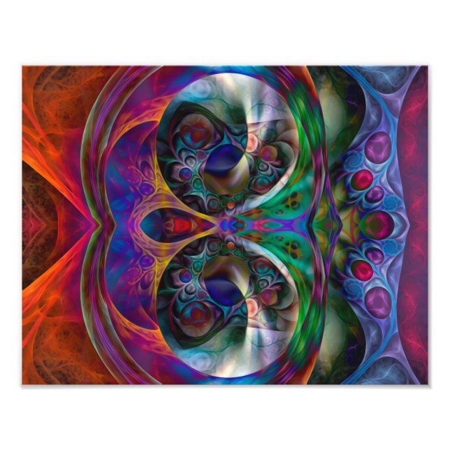 Abstract Apophysis Owl I Photo Print (Front)