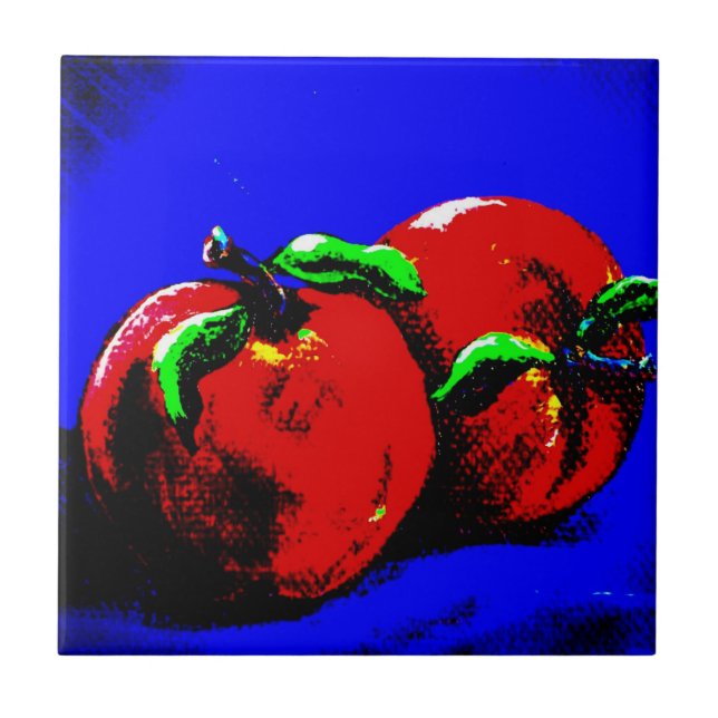 Abstract Apples Tile (Front)