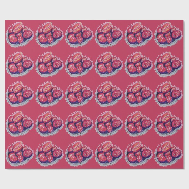 Abstract Apples Wrapping Paper (Flat)