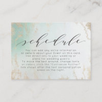 Abstract Aqua Ombre Fade with Frosted Gold Glitter
