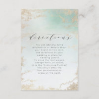 Abstract Aqua Ombre Fade with Frosted Gold Glitter