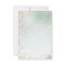 Abstract Aqua Ombre Fade with Frosted Gold Glitter