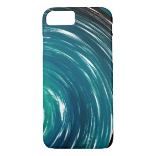 Abstract Aquamarine Twist Art Background #3 iPhone 8/7 Case