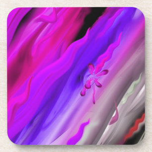 Abstract aquarelle coaster