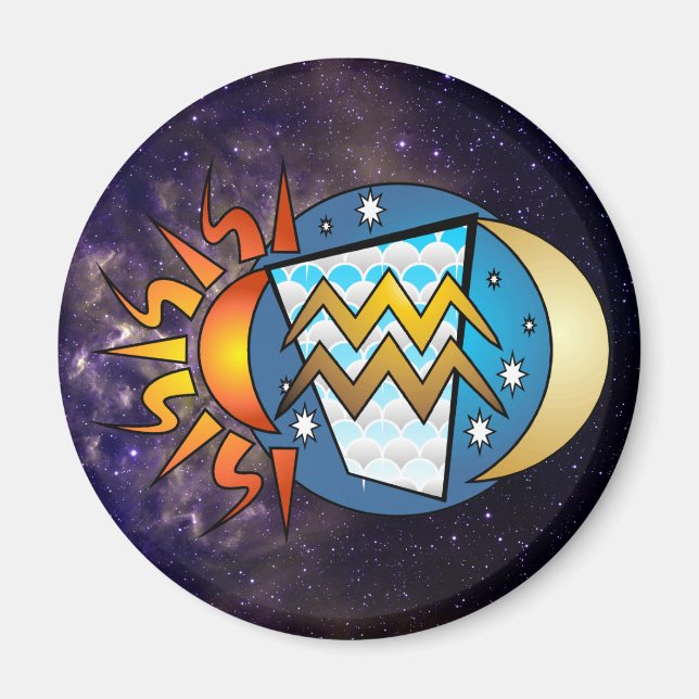 Abstract Aquarius Magnet (Front)