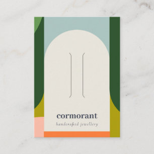 Abstract Arch Retro Colourful Logo Hairclip Holder Business Card