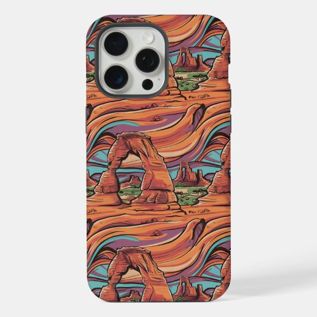 Abstract Arches National Park Pattern iPhone Case (Back)