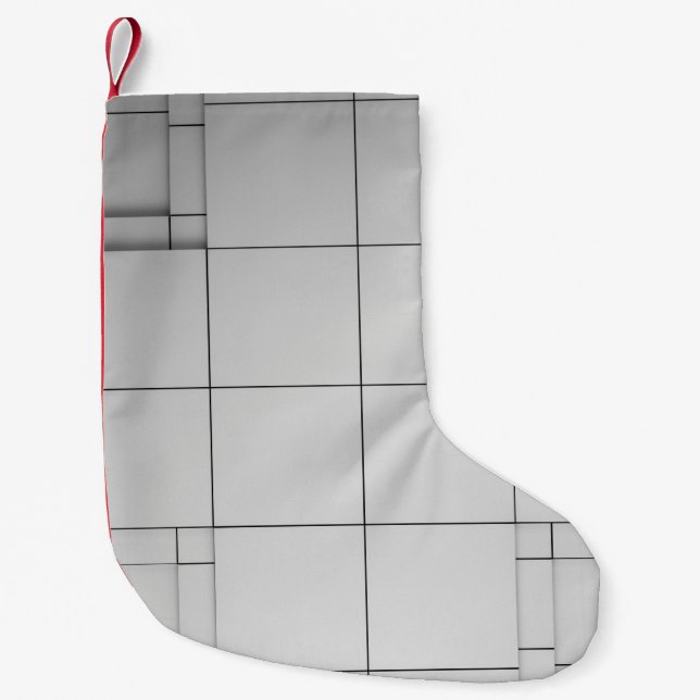 Abstract architecture contemporary small christmas stocking (Front)