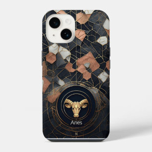 Abstract Aries Zodiac Illustration Modern iPhone 14 Case