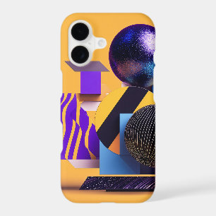 Abstract arrangement with colorful spheres