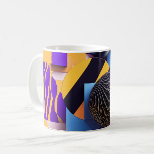 Abstract arrangement with colourful spheres coffee mug