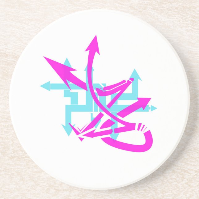 Abstract Arrows Coaster (Front)