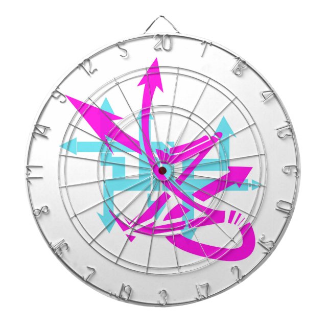 Abstract Arrows Dartboard (Front)