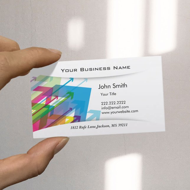 Abstract Arrows Flying Business Card (Creator Uploaded)
