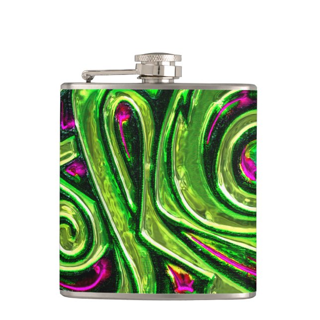 Abstract Art 118 Wrapped Flask (Front)