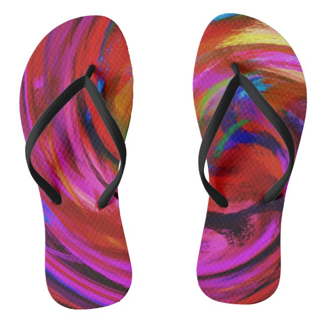 Abstract Art #14 Thongs (Footbed)