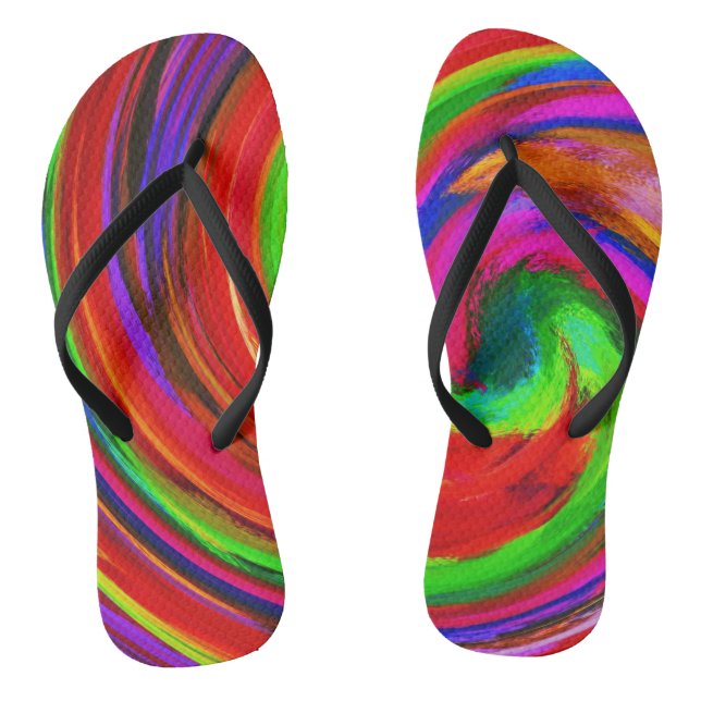 Abstract Art #25 Thongs (Footbed)