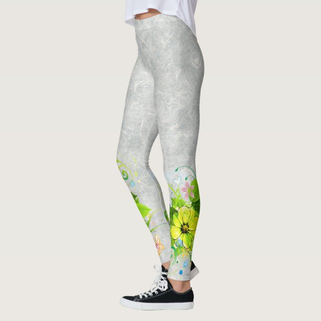 Abstract Art 36 Image Options Leggings (Left)