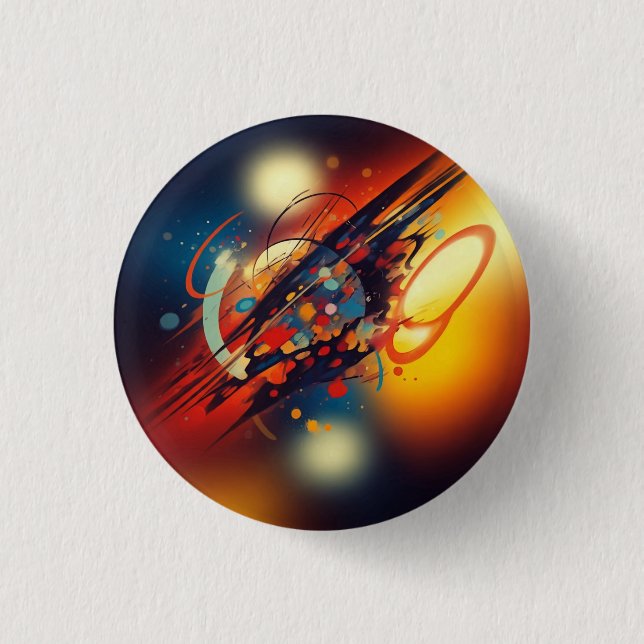 Abstract Art 3 Cm Round Badge (Front)